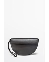 MASSIMO DUTTI - Nappa Leather Flap Crossbody Bag - Lyst
