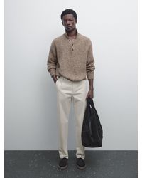 MASSIMO DUTTI - Pantalón Slim Fit Mezcla Algodón - Lyst