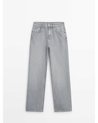 MASSIMO DUTTI - Mid-Rise Wide-Leg Full Length Jeans - Lyst
