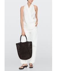 MASSIMO DUTTI - Raffia Bucket Tote Bag - Lyst