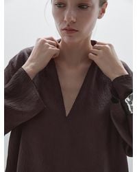 MASSIMO DUTTI - Flowing Shirt Featuring Long Sleeves With Vents - Lyst