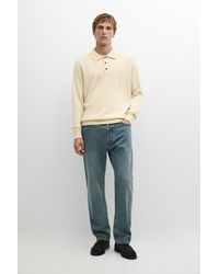 MASSIMO DUTTI - 100% Cashmere Knit Polo Sweater - Lyst