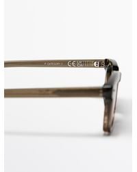 MASSIMO DUTTI - Narrow Rectangular Sunglasses - Lyst
