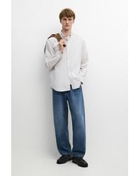 MASSIMO DUTTI - 100% Cotton Regular Fit Striped Shirt - Lyst