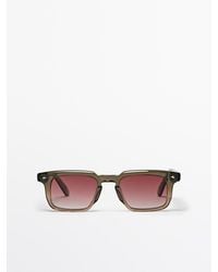 MASSIMO DUTTI - Narrow Rectangular Sunglasses - Lyst