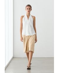 MASSIMO DUTTI - Long Suede Bermuda Shorts - Lyst