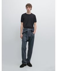 MASSIMO DUTTI - T-Shirt À Manches Courtes En Laine Mélangée - Lyst