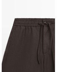 MASSIMO DUTTI - 100% Linen Short Bermuda Shorts - Lyst