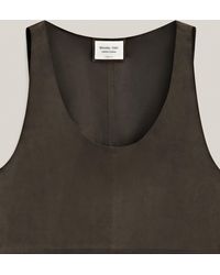 MASSIMO DUTTI - Suede Leather Strappy Top - Lyst
