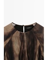 MASSIMO DUTTI - Floaty Animal Print Dress - Lyst