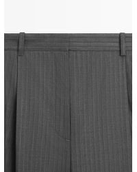 MASSIMO DUTTI - Pinstripe Cool Wool Blend Suit Trousers - Lyst