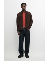 MASSIMO DUTTI - Wool Blend Cable Knit Cardigan - Lyst
