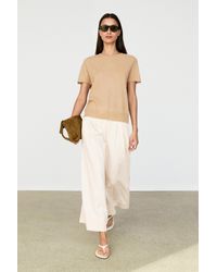 MASSIMO DUTTI - 100% Cashmere Short Sleeve Knit Sweater - Lyst