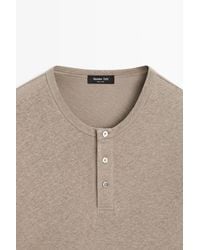 MASSIMO DUTTI - Camiseta Manga Larga Cuello Panadero - Lyst