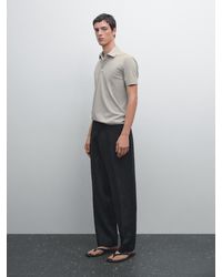 MASSIMO DUTTI - Polo A Maniche Corte Strutturata - Lyst