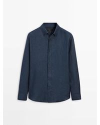 MASSIMO DUTTI - 100% Linen Regular Fit Shirt - Lyst