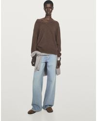 MASSIMO DUTTI - Pull En Maille 100 Cachemire À Col En V - Lyst