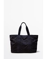 MASSIMO DUTTI - Split Suede Leather Tote Bag - Lyst
