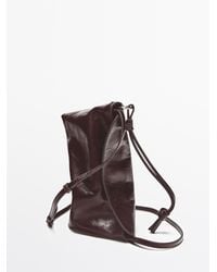 MASSIMO DUTTI - Nappa Leather Shoulder Bag Pouch - Lyst