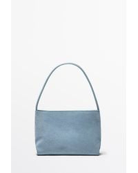 MASSIMO DUTTI - Split Suede Leather Shoulder Bag - Lyst