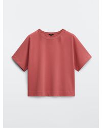 MASSIMO DUTTI Crew Neck Cotton Sweatshirt - Pink