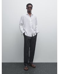 MASSIMO DUTTI - Camicia Regular Fit 100% Lino - Lyst