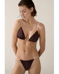 MASSIMO DUTTI - Contrast Tie-Side Bikini Bottoms - Lyst