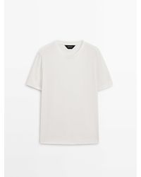 MASSIMO DUTTI - Cotton Blend T-Shirt - Lyst