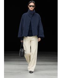 MASSIMO DUTTI - Short Lightweight Quilted Suede Coat - Lyst