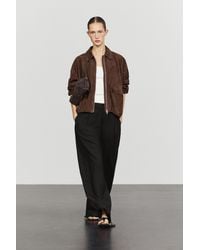 MASSIMO DUTTI - Pleated Barrel Fit Pants - Lyst
