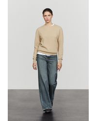 MASSIMO DUTTI - Wool Blend Knit Sweater With Round Neck - Lyst