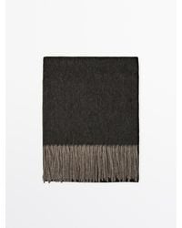 MASSIMO DUTTI - 100% Wollen Dubbelzijdige Sjaal - Lyst
