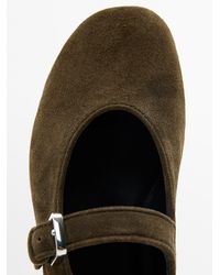 MASSIMO DUTTI - Split Leather Ballet Flats - Lyst