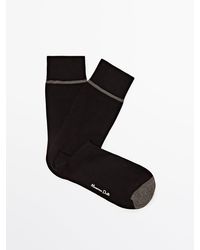 MASSIMO DUTTI - Long Socks With Contrast Horizontal Stripe - Lyst