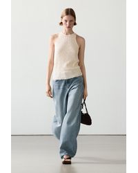 MASSIMO DUTTI - Textured Halter Top - Lyst
