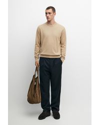 MASSIMO DUTTI - Cotton Blend Knit Sweater - Lyst