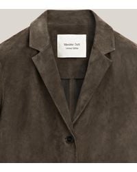 MASSIMO DUTTI - 100% Suede Leather Blazer - Lyst