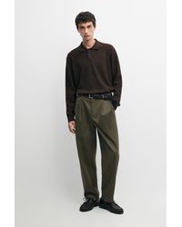 MASSIMO DUTTI - Button-Detail Polo Knit Sweater - Lyst