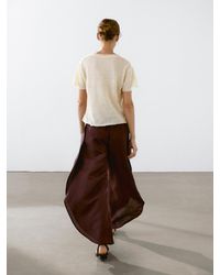 MASSIMO DUTTI - T-Shirt Mit Lockerem Strickmuster Aus Leinenmischgewebe - Lyst
