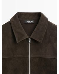 MASSIMO DUTTI - Combined Jacket With Cotton Leather - Lyst
