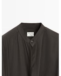 MASSIMO DUTTI - Vestido Midi Detalle Cierre 100% Seda - Lyst