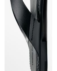 MASSIMO DUTTI - Flat Leather Sandals - Lyst