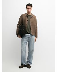 MASSIMO DUTTI - Total Look Linen Jacket With Herringbone Detail - Lyst