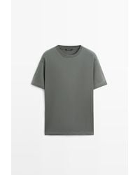 MASSIMO DUTTI - 100% Cotton Short Sleeve T-Shirt - Lyst