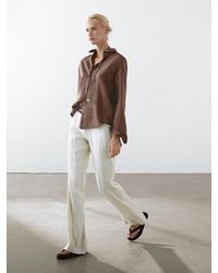 MASSIMO DUTTI - Fließendes Hemd Aus 100 Leinen - Lyst