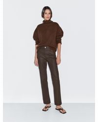 MASSIMO DUTTI - Gewachste Hose Im Straight-Fit Mit Hohem Bund - Lyst