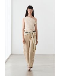 MASSIMO DUTTI - Asymmetric Drop Sleeve Top - Lyst