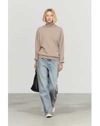 MASSIMO DUTTI - 100% Cashmere High Neck Knit Sweater - Lyst