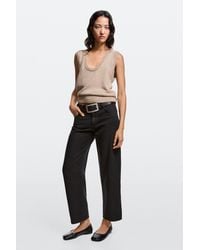 MASSIMO DUTTI - Cropped Low-Rise Straight-Leg Jeans - Lyst