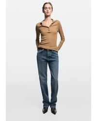 MASSIMO DUTTI - Mid-Waist Straight-Leg Jeans - Lyst